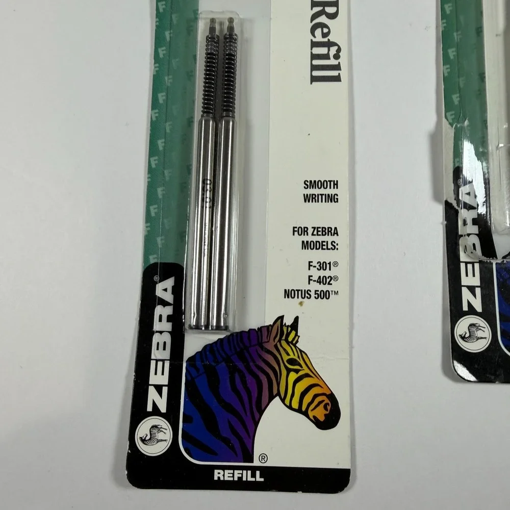 Zebra Pen Refill 0.7mm Black Ink F-301 F-402‎ NOTUS 500 (3 PenRefills)